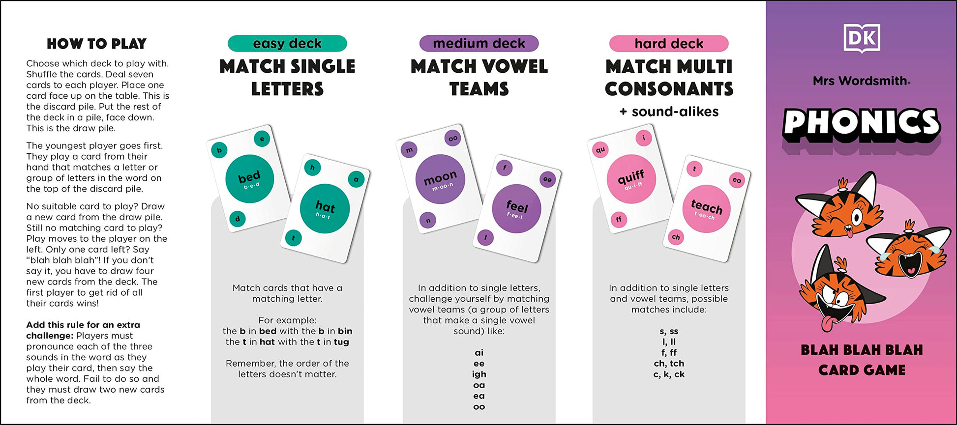 Mrs Wordsmith Phonics Blah Blah Blah Card Game, Kindergarten & Grades 1-2: Accelerate Every Child's Reading