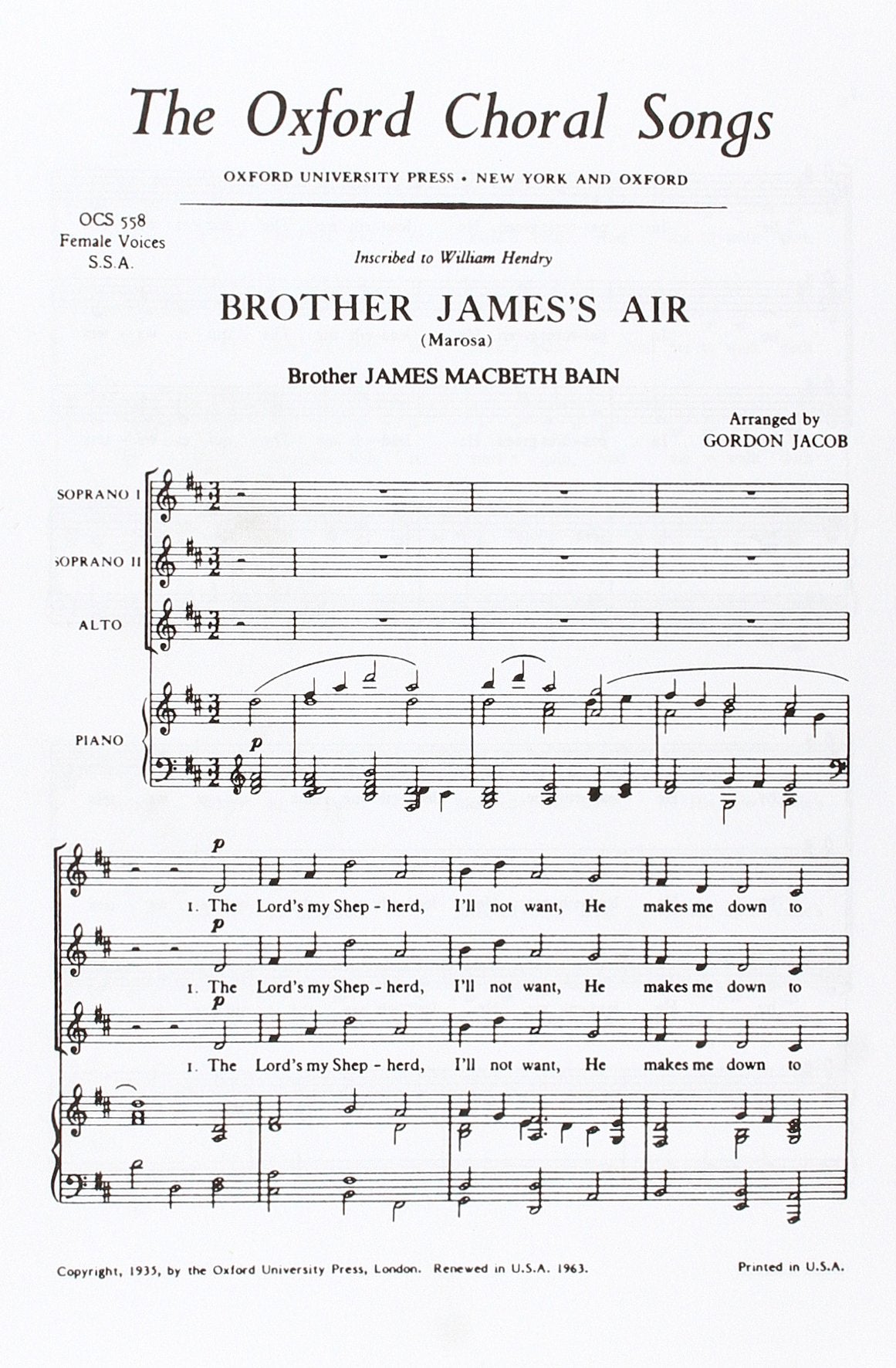 Brother James's Air