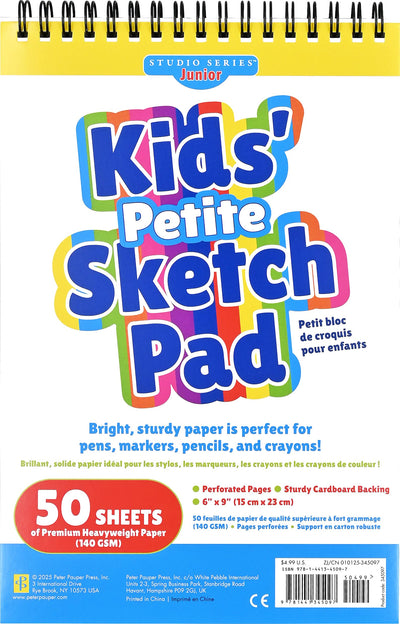 Studio Series Jr. Kids' Portable Sketch Pad 6 x 9 inches (50 perforated sheets)