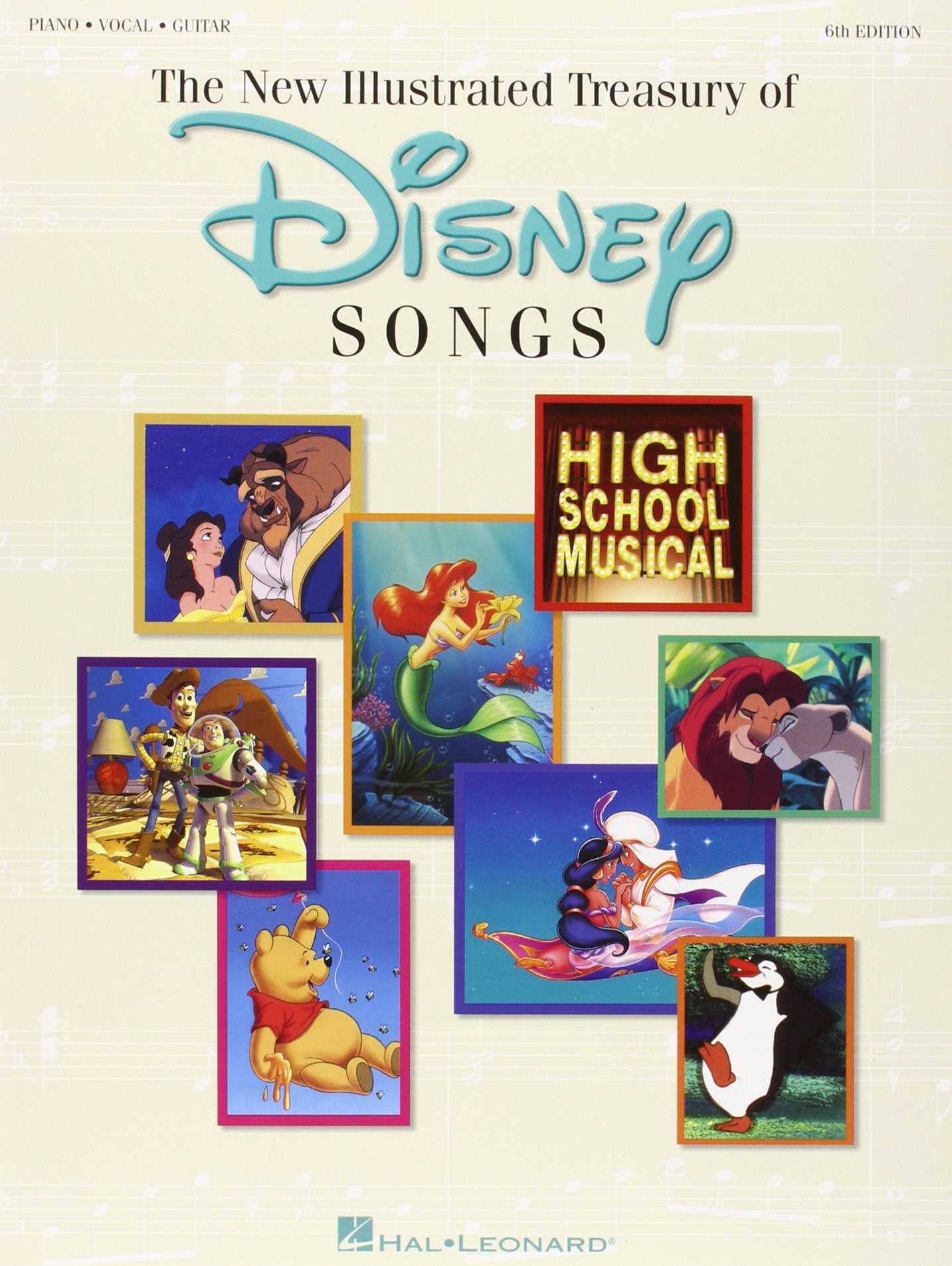 The New Illustrated Treasury of Disney Songs: Piano-Vocal-Guitar Piano, Vocal and Guitar Chords