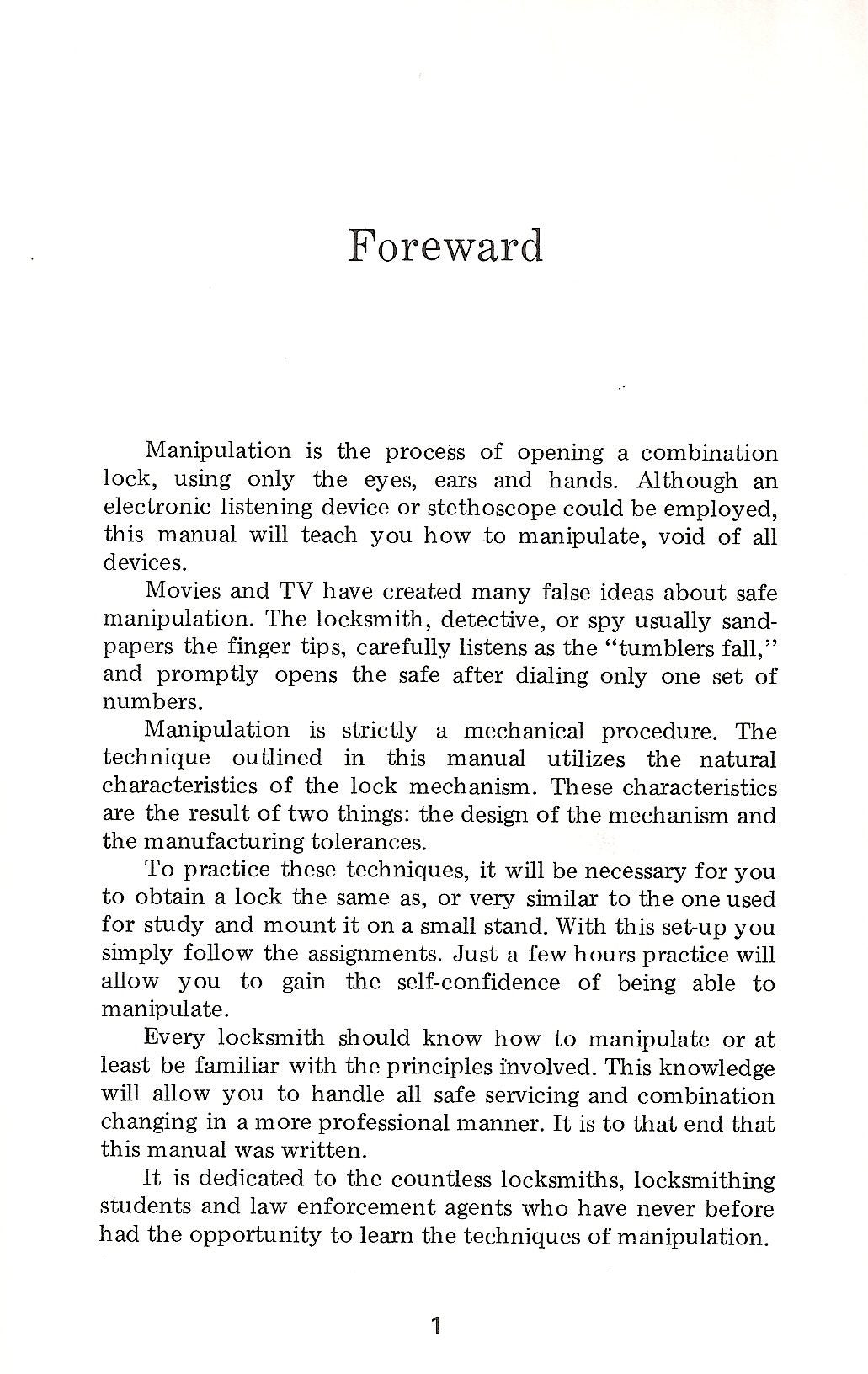 Techniques of Safe and Vault Manipulation (The Combat bookshelf)