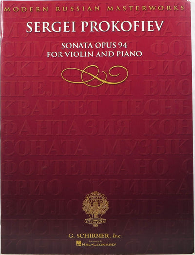 Sonata for Violin, No. 2, Op 94: Violin and Piano (Modern Russian Masterworks)