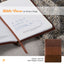 Classic Faux Leather Journal Strong and Courageous Joshua 1:57 Bible Verse, Brown Inspirational Notebook, Lined Pages w/Scripture, Ribbon Marker, Zipper Closure