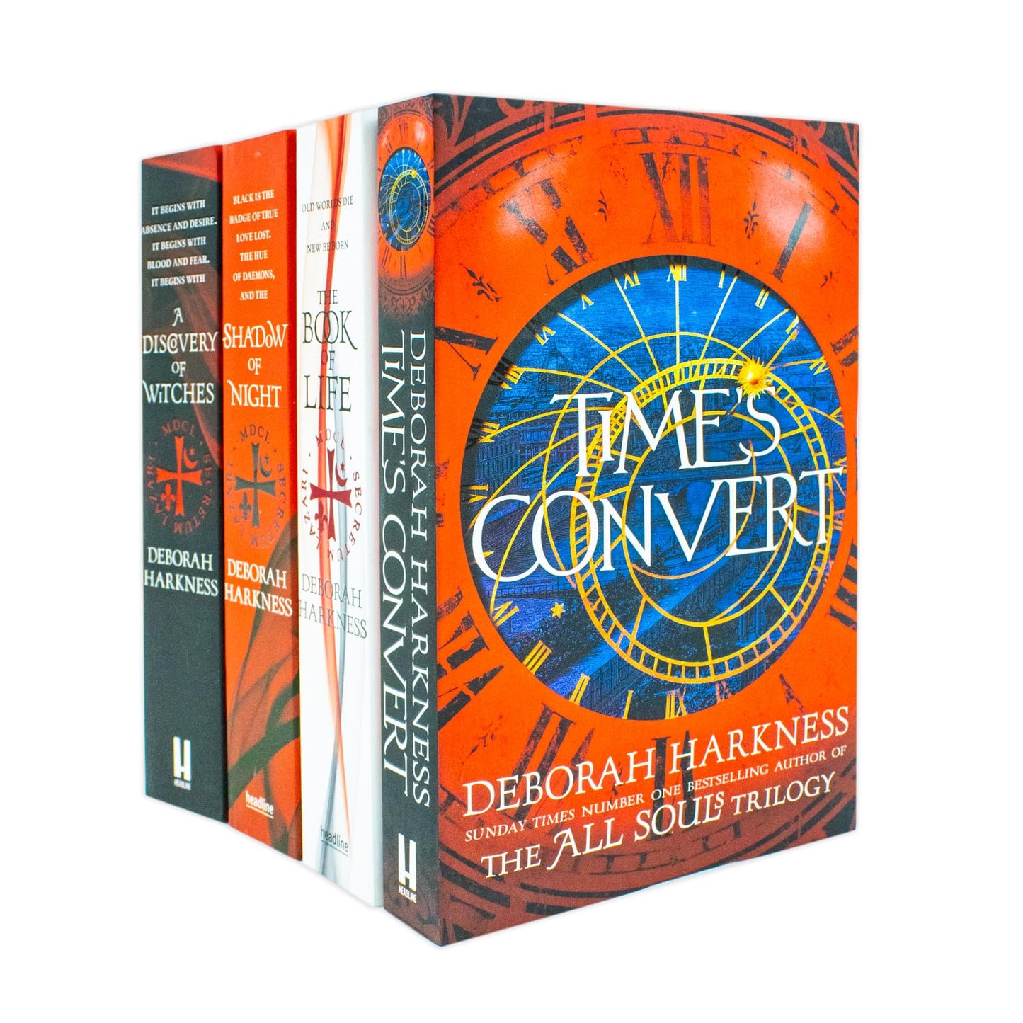 All Souls Trilogy Collection 4 Book Set by Deborah Harkness (A Discovery of Witches, Shadow of Night, The Book of Life, Times Convert)