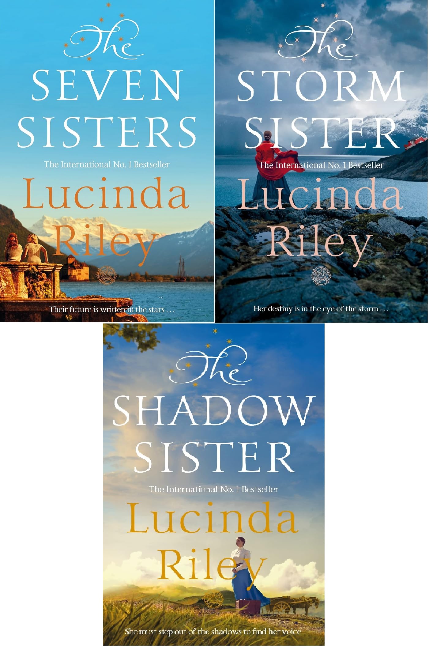 Lucinda Riley The Seven Sisters Series collection set, The Seven Sisters, The Storm Sister, The Shadow Sister 3 books set