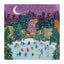 Galison Merry Moonlight Skaters 500 Piece Foil Puzzle from Galison - Featuring Beautiful Illustrations of a Festive Winter Scene with Gold Foil Accents, 20" x 20", Makes a Wonderful