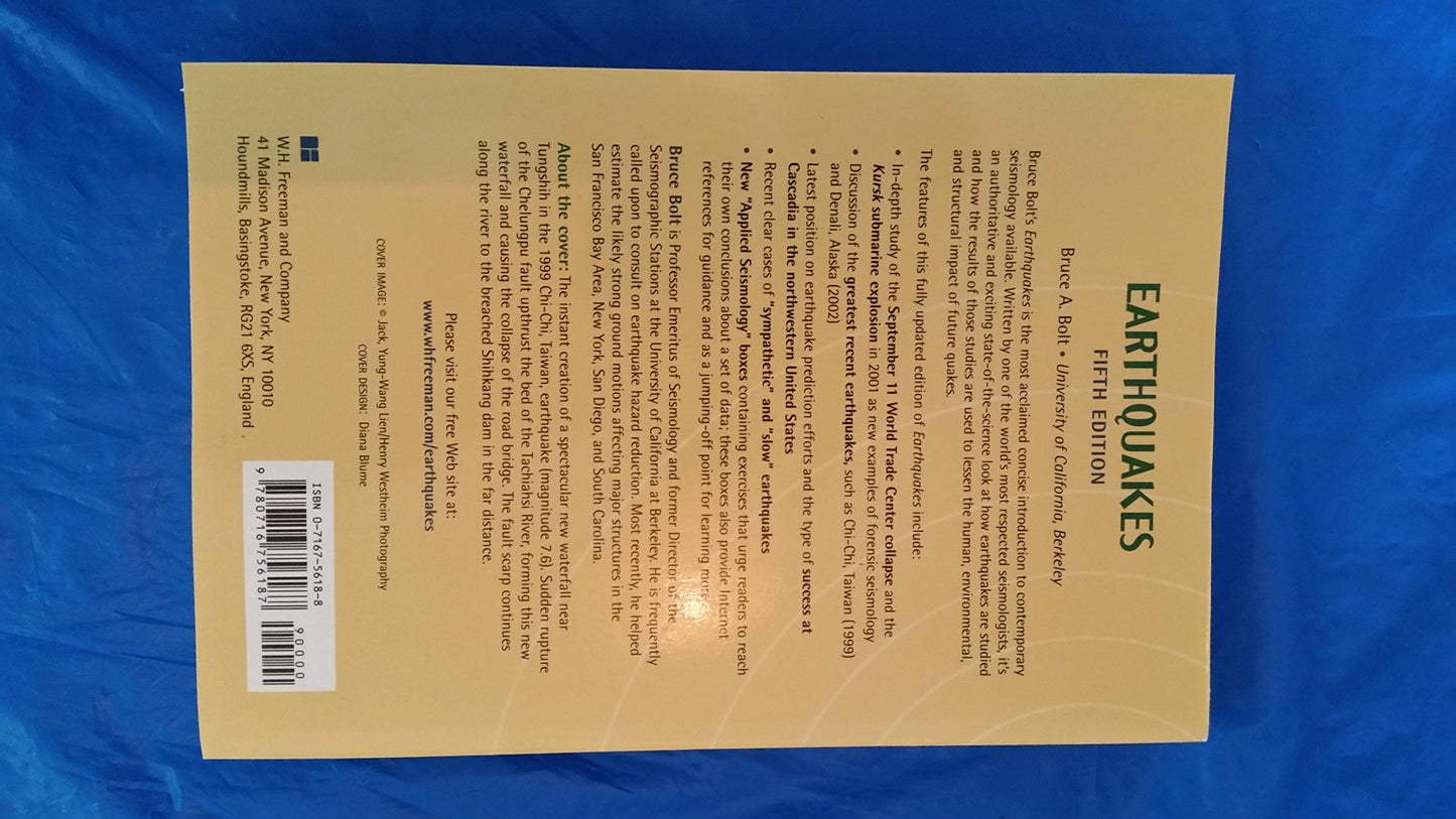 Earthquakes, Fifth Edition