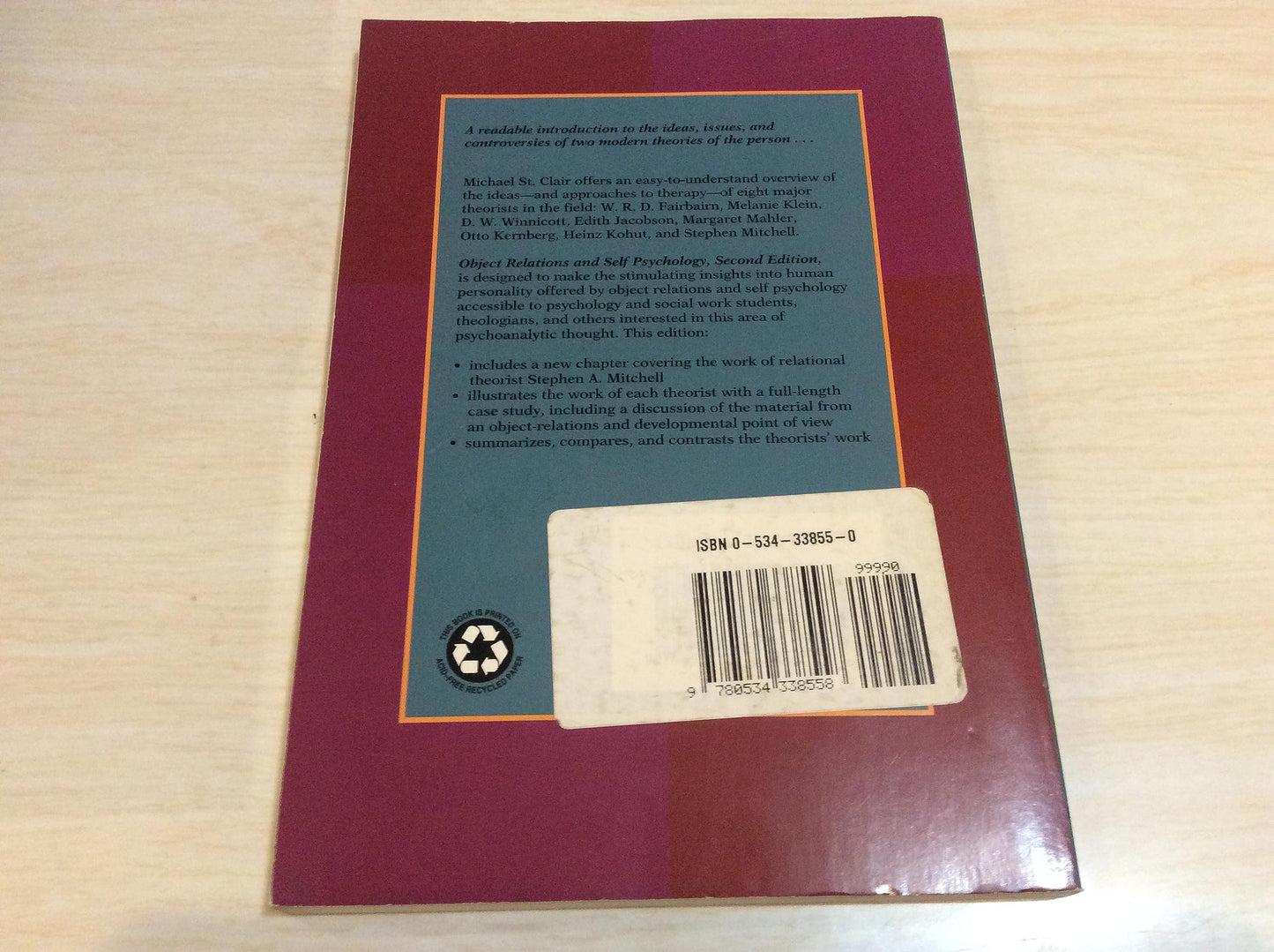 Object Relations and Self Psychology: An Introduction by St.