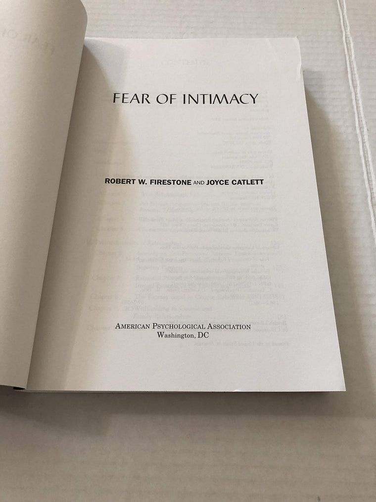Fear of Intimacy — back cover