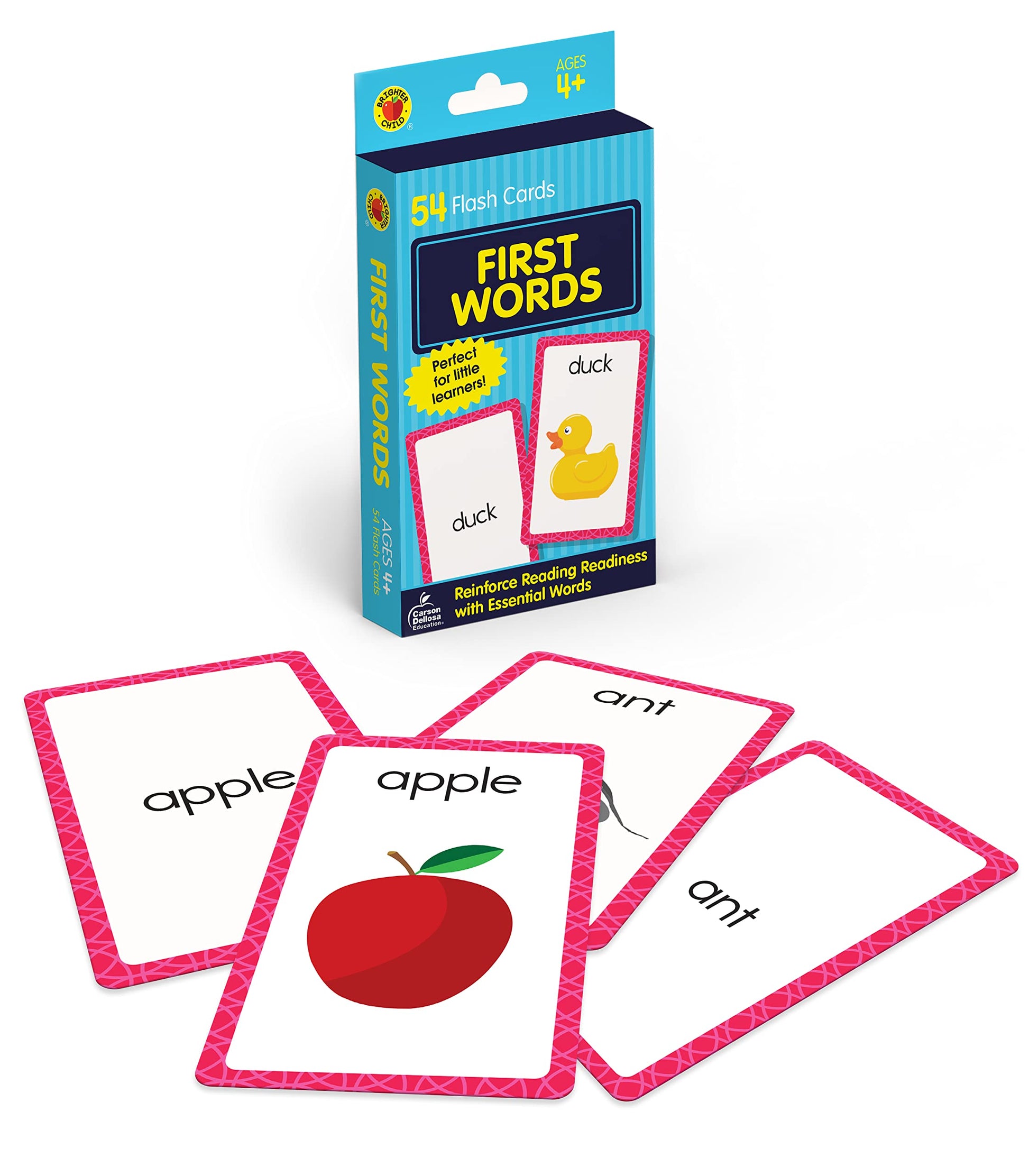 Carson Dellosa 54 Phonics Flash Cards, Sight Words Flashcards for Kids Ages 4 and Up, Preschool and Kindergarten High Frequencey Vocabulary Learning Resources, Toddler Stocking Stuffers