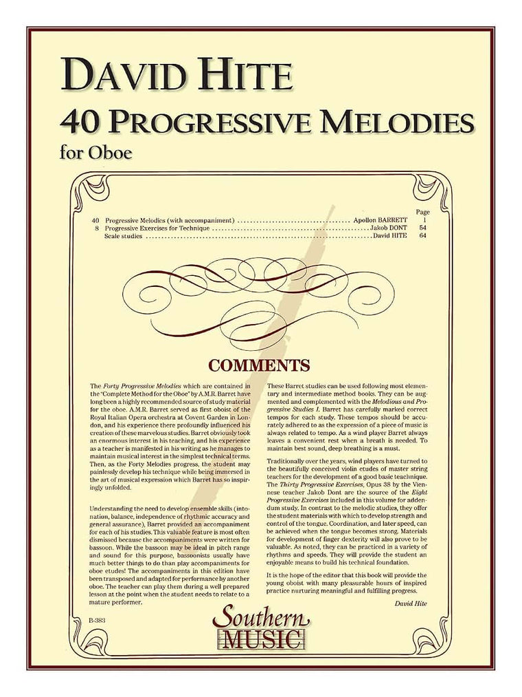 40 Progressive Melodies: Oboe