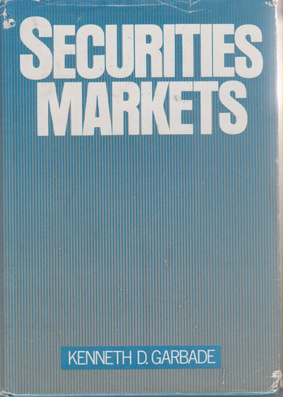 Securities Markets (MCGRAW HILL SERIES IN FINANCE)