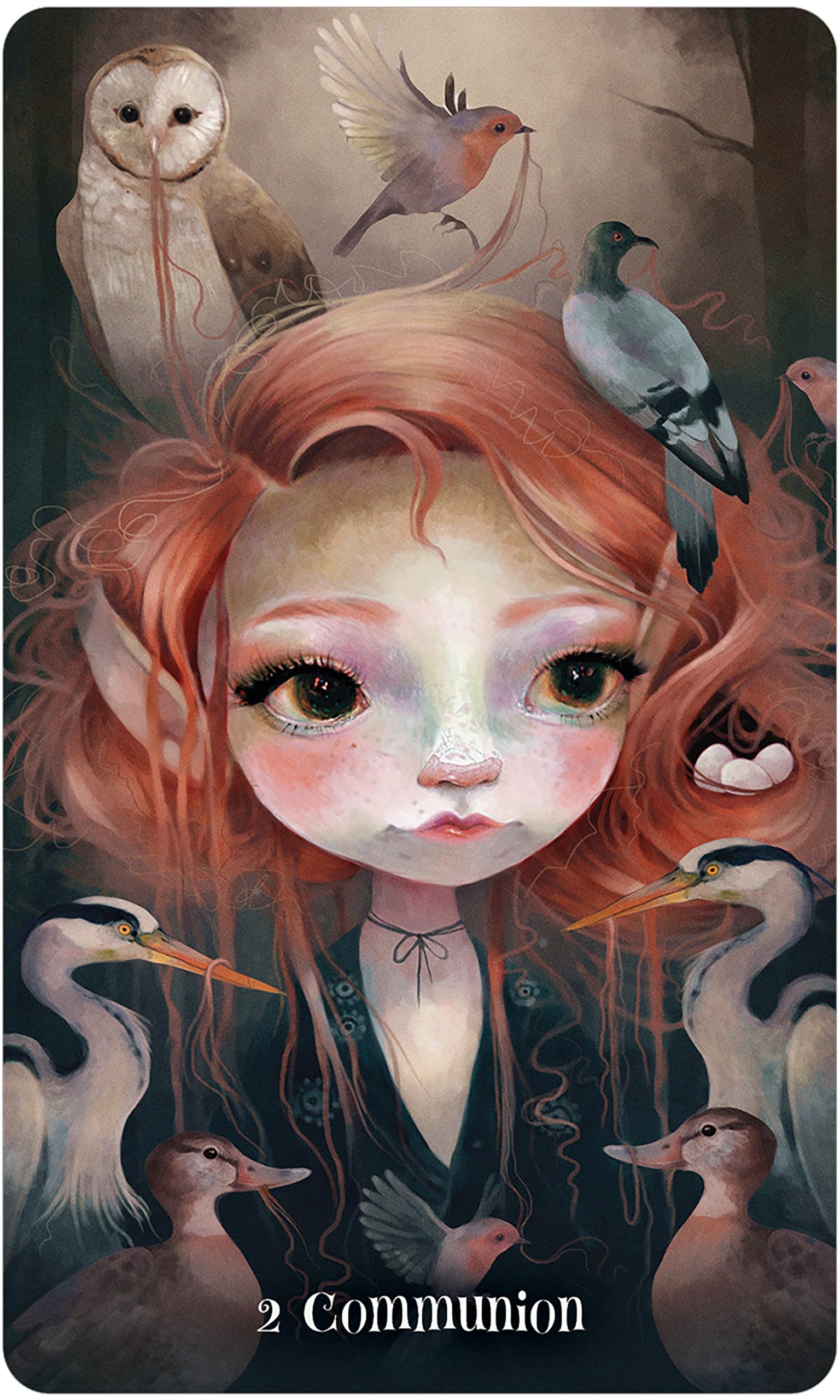 Wisdom of the Wild Things Oracle: 45 Silver Gilt-Edged Oracle Cards, Creepy Cute Artwork by Evaboneva, Whimsical Creatures, 112-Page Guidebook, Positive Messages of Encouragement, Includes Pouch