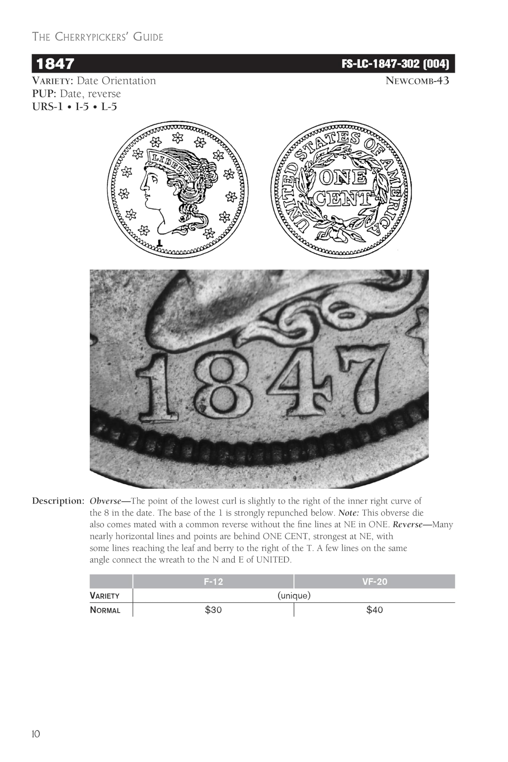 Cherrypickers' Guide To Rare Die Varieties of United States Coins, Volume 1 (Cherrypicker's Guides)