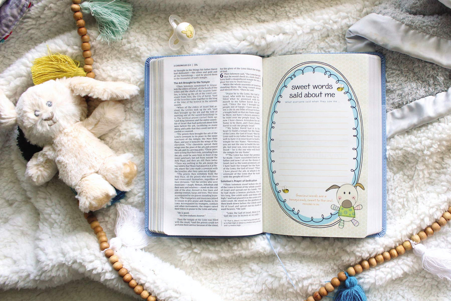 NIV, Baby Gift Bible, Holy Bible, Leathersoft, Blue, Red Letter, Comfort Print: Keepsake Edition
