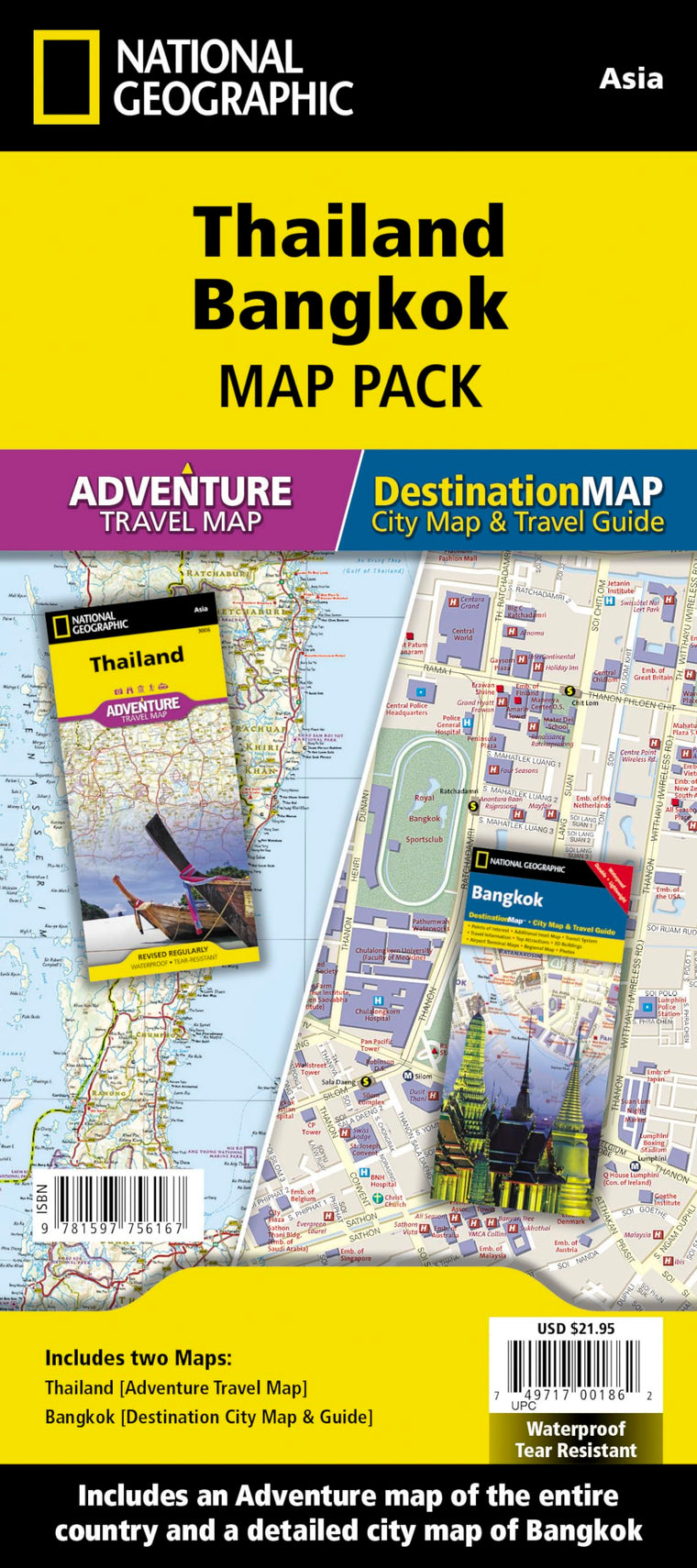 Thailand, Bangkok [Map Pack Bundle] (National Geographic Adventure Map)