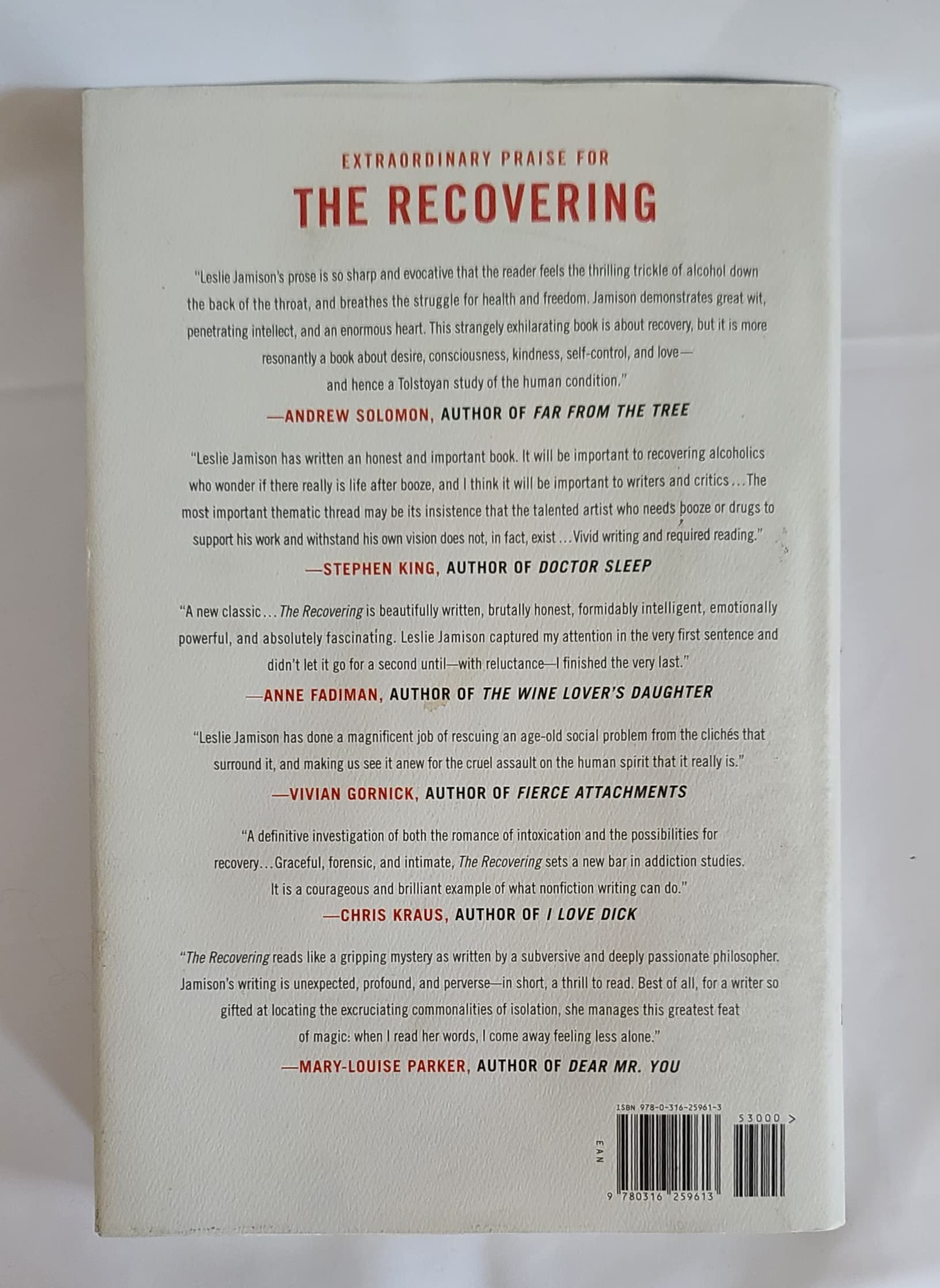 The Recovering: Intoxication and Its Aftermath