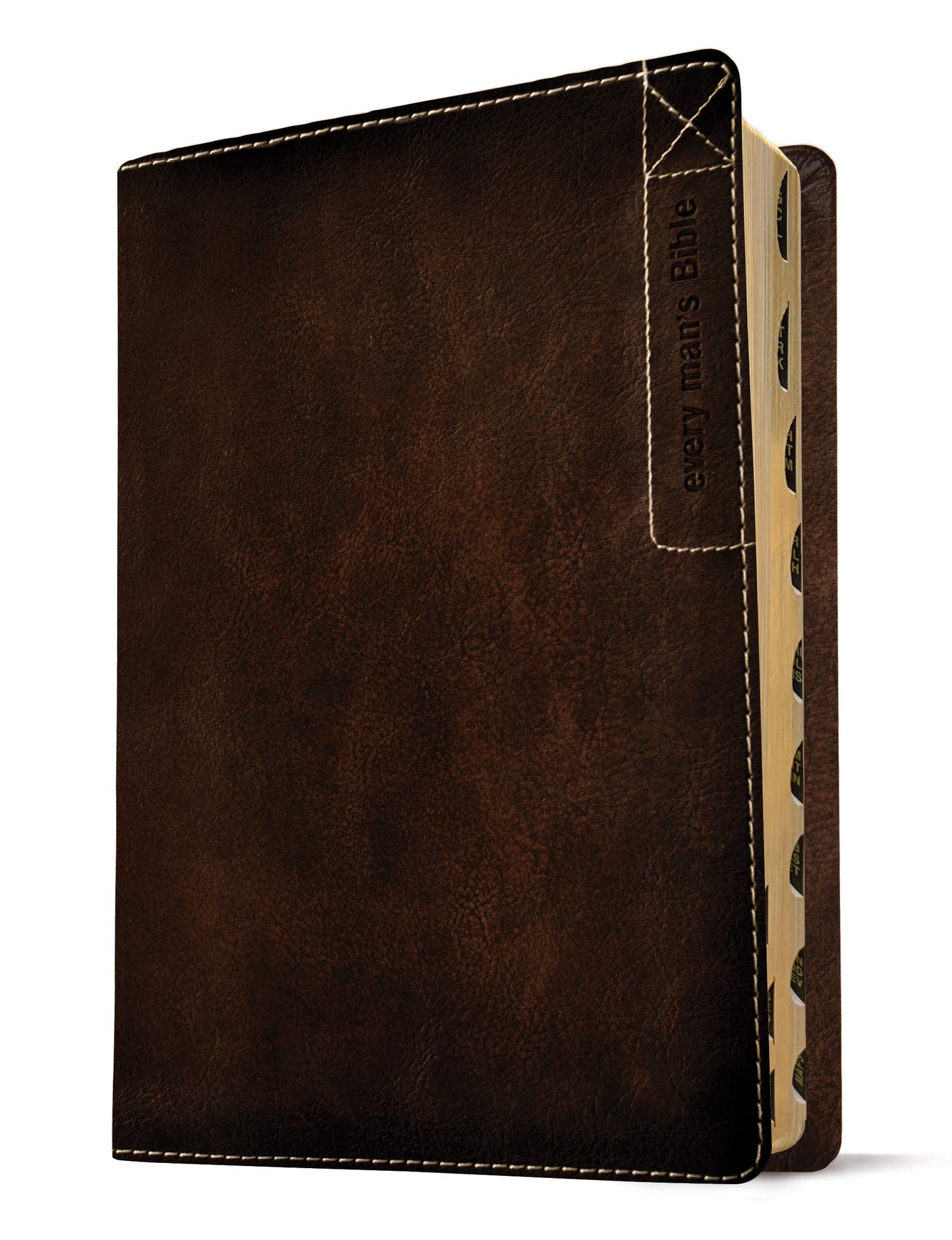 Every Mans Bible NIV, Large Print, Deluxe Explorer Edition (LeatherLike, Rustic Brown, Indexed)