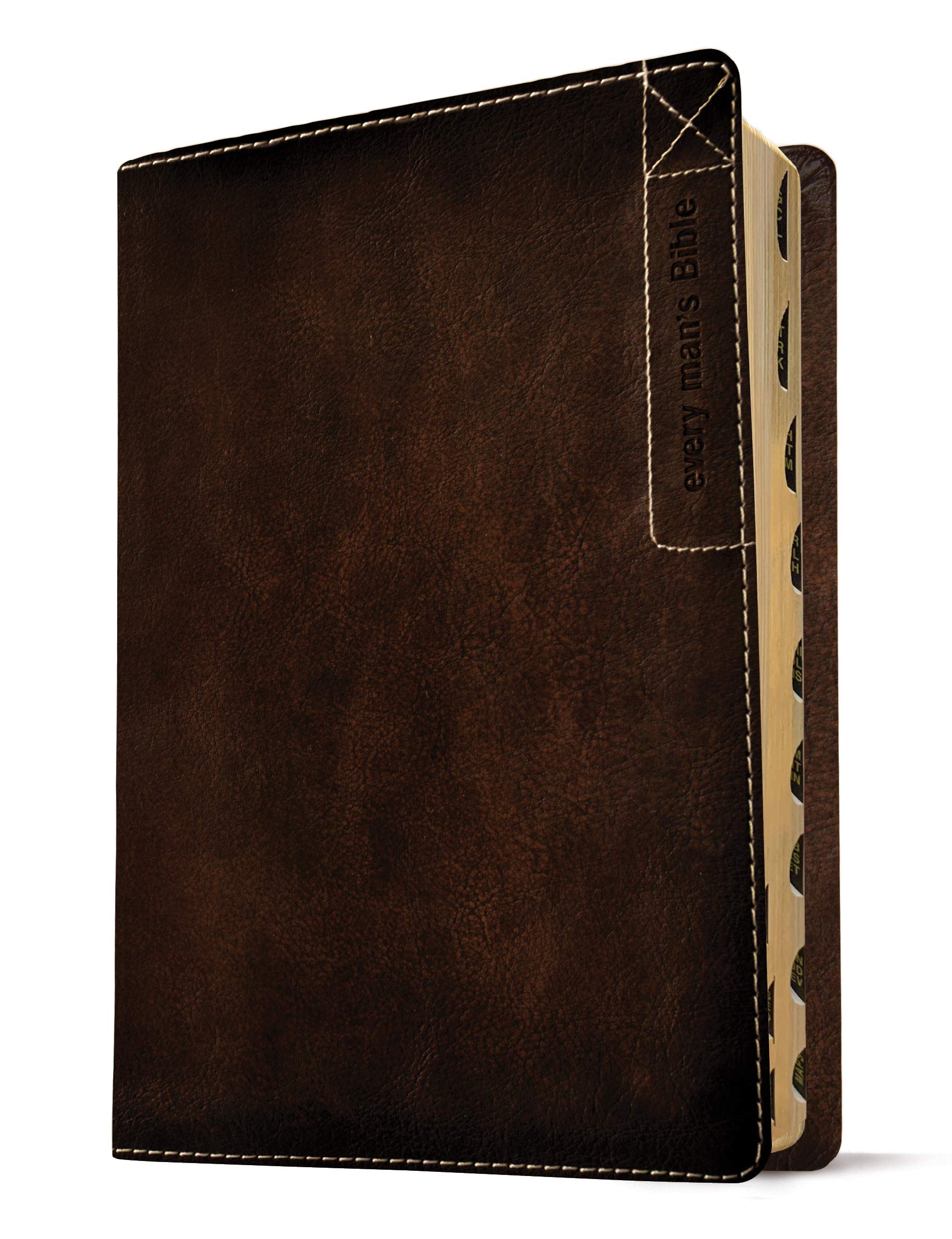 Every Mans Bible NIV, Large Print, Deluxe Explorer Edition (LeatherLike, Rustic Brown, Indexed)