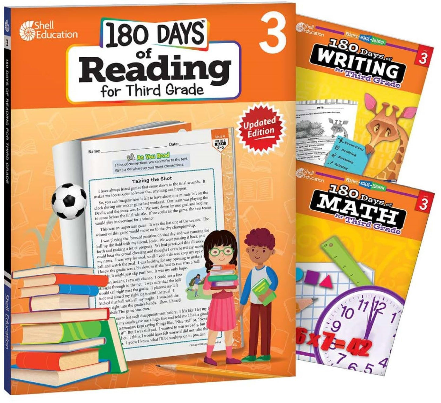180 Days: Includes Reading, Writing, and Math for 3rd Grade Practice Workbook for Classroom and Home, Cool and Fun Practice Created by Teachers