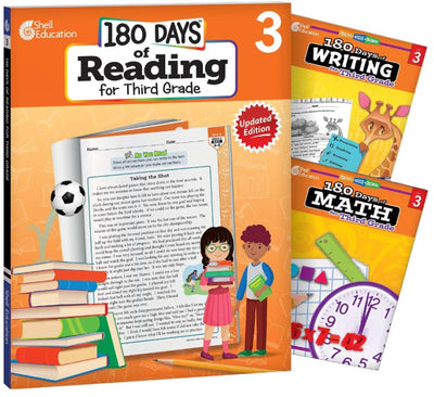 180 Days: Includes Reading, Writing, and Math for 3rd Grade Practice Workbook for Classroom and Home, Cool and Fun Practice Created by Teachers