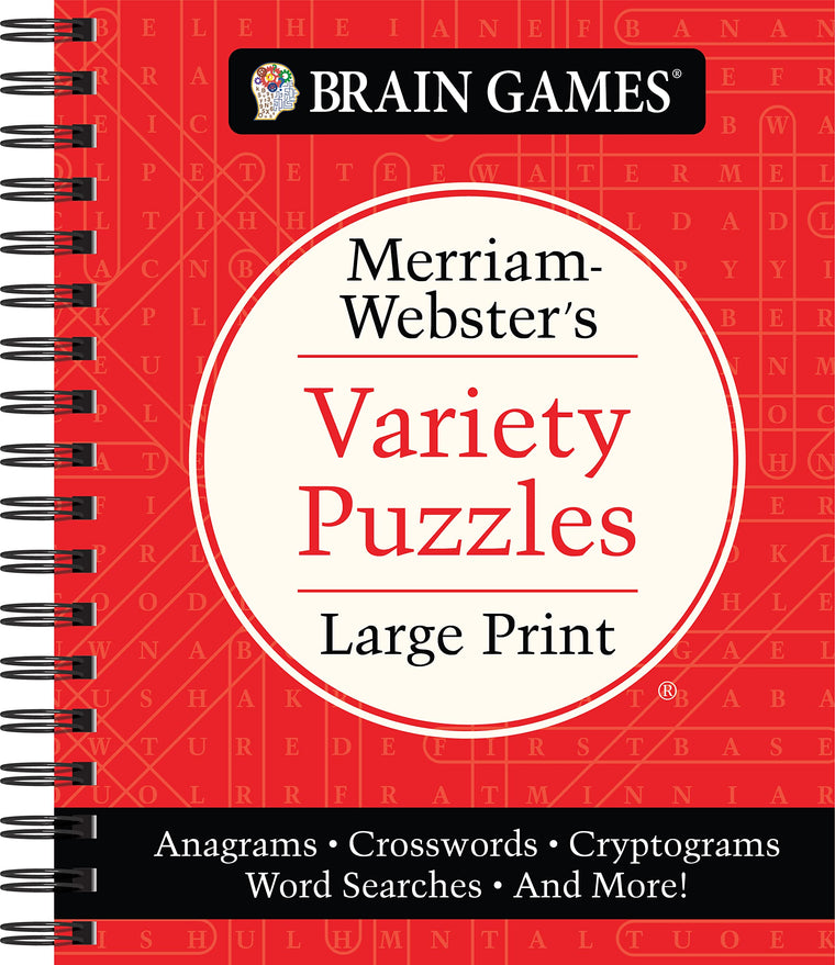 Brain Games - Merriam-Webster's Variety Puzzles Large Print: Anagrams, Crosswords, Cryptograms, Word Searches, And More! (Brain Games Large Print)