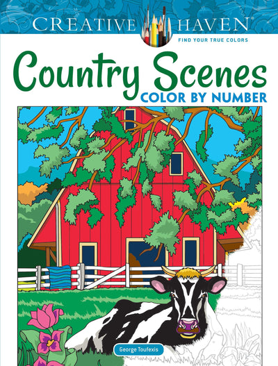 Creative Haven Country Scenes Color by Number Coloring Book (Adult Coloring Books: In The Country)