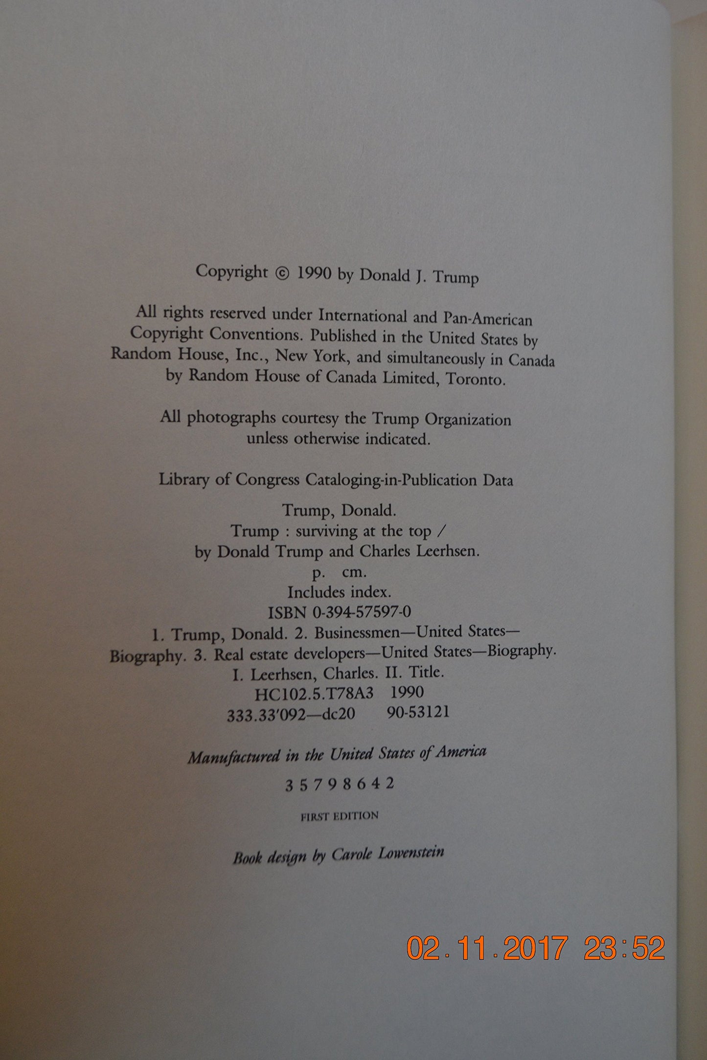 Trump: Surviving at the Top by Donald J. Trump
