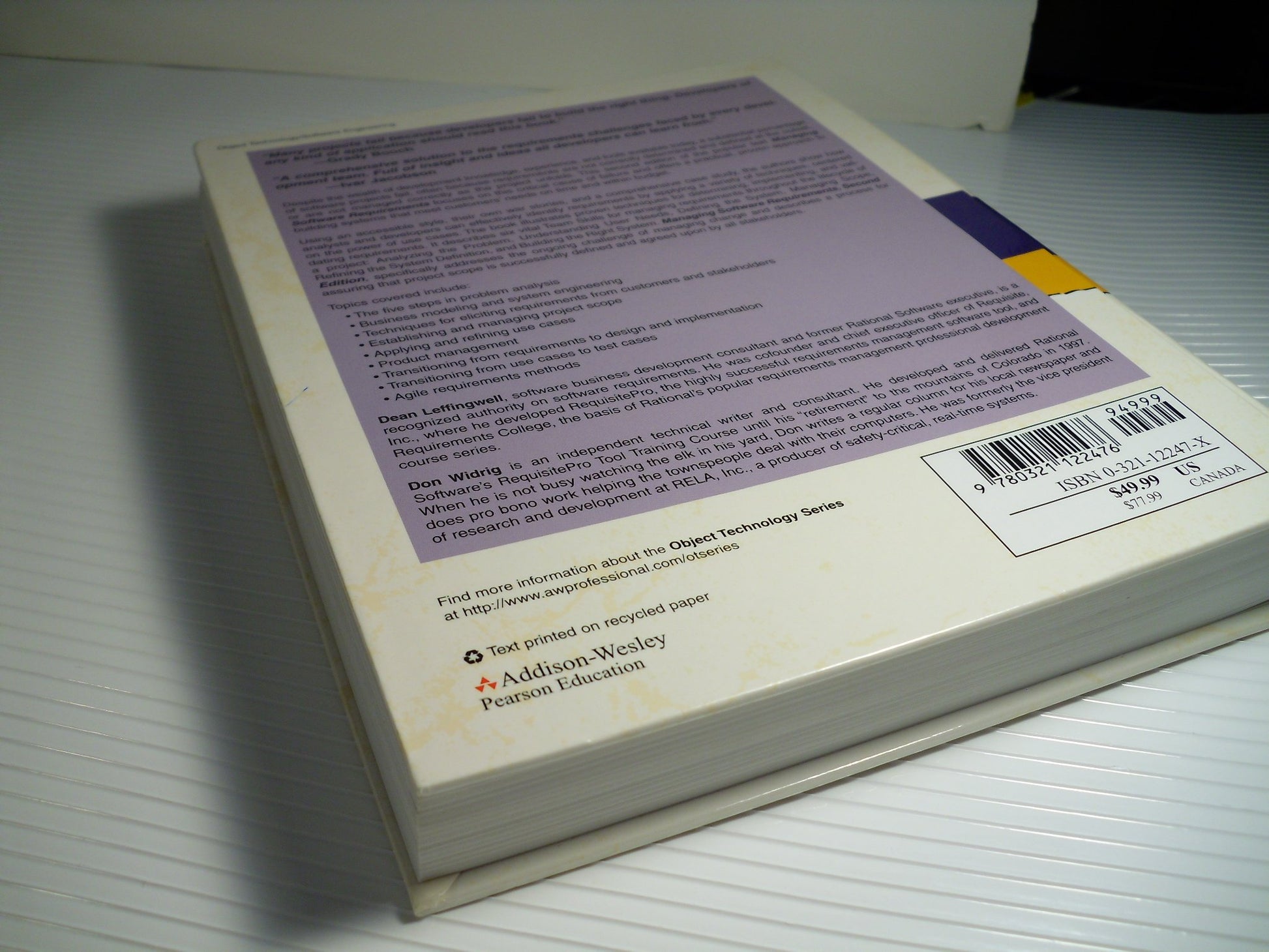 Managing Software Requirements: A Use Case Approach