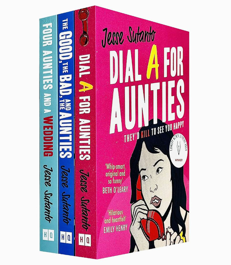 Aunties Series 3 Books Collection Set By Jesse Sutanto (Dial A For Aunties, Four Aunties and a Wedding &The Good, the Bad, and the Aunties)