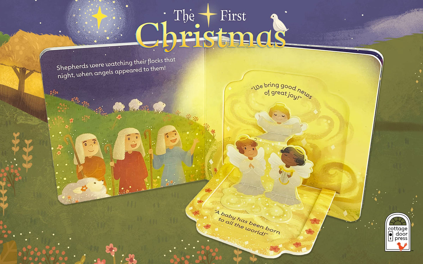 The First Christmas: Lift-a-Pop Pop-Up Nativity Board Book for Christians to Celebrate the Birth of Baby Jesus - Holiday Gift For Babies and Toddlers (Little Sunbeams)