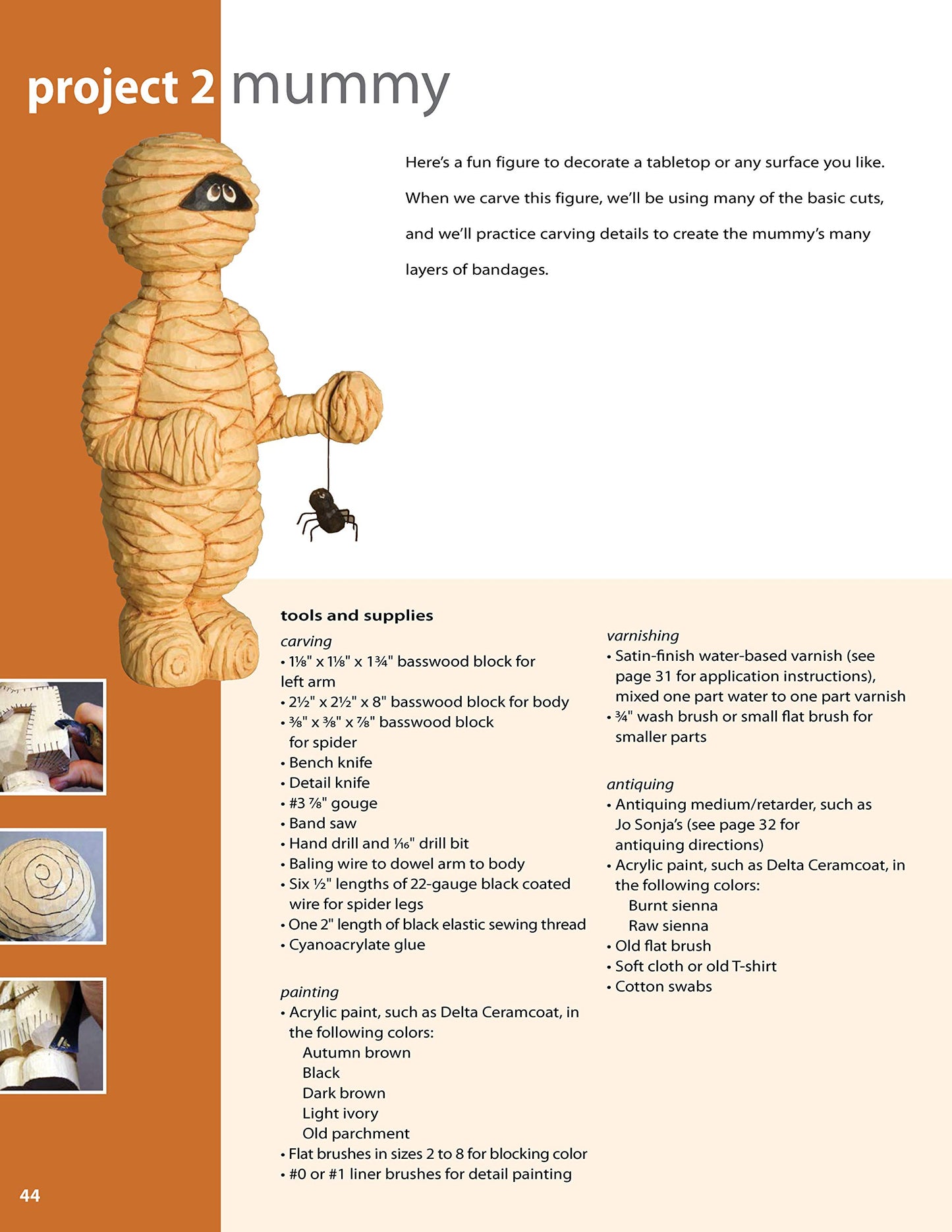 Halloween Woodcarving: Frightfully Fun Projects (Fox Chapel Publishing) Beginner-Friendly Step-by-Step Instructions, Photos, and Patterns for a Witch, a Mummy, a Black Cat, Trick-or-Treaters, and More