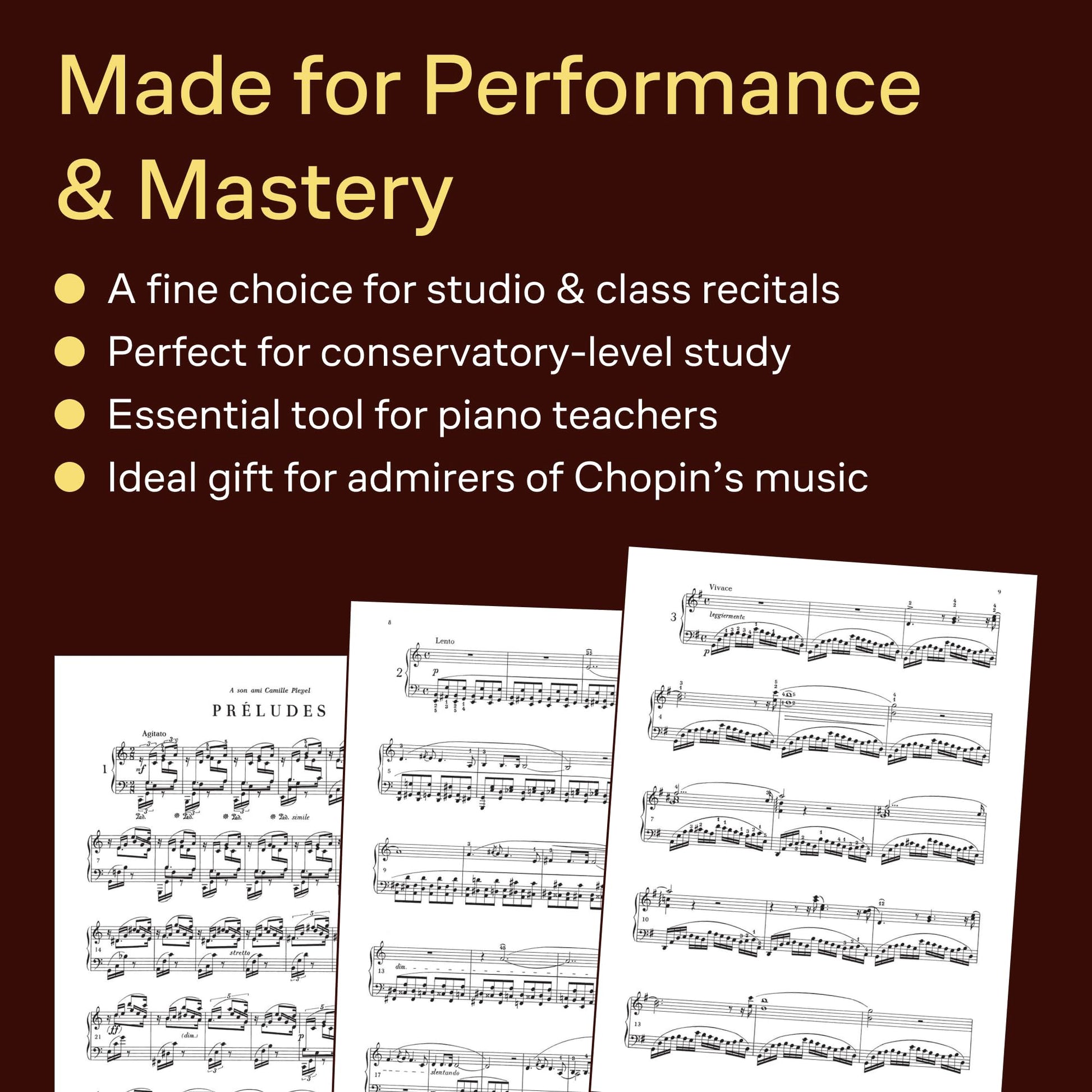 Chopin - Complete Works Vol. I Preludes  Advanced Classical Piano Sheet Music Book  Scholarly Edition by Paderewski Bronarski Turczynski  Authentic Piano Repertoire for Students and Teachers