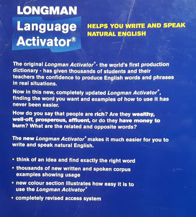 Longman Language Activator: Helps You Write and Speak Natural English, Second Edition
