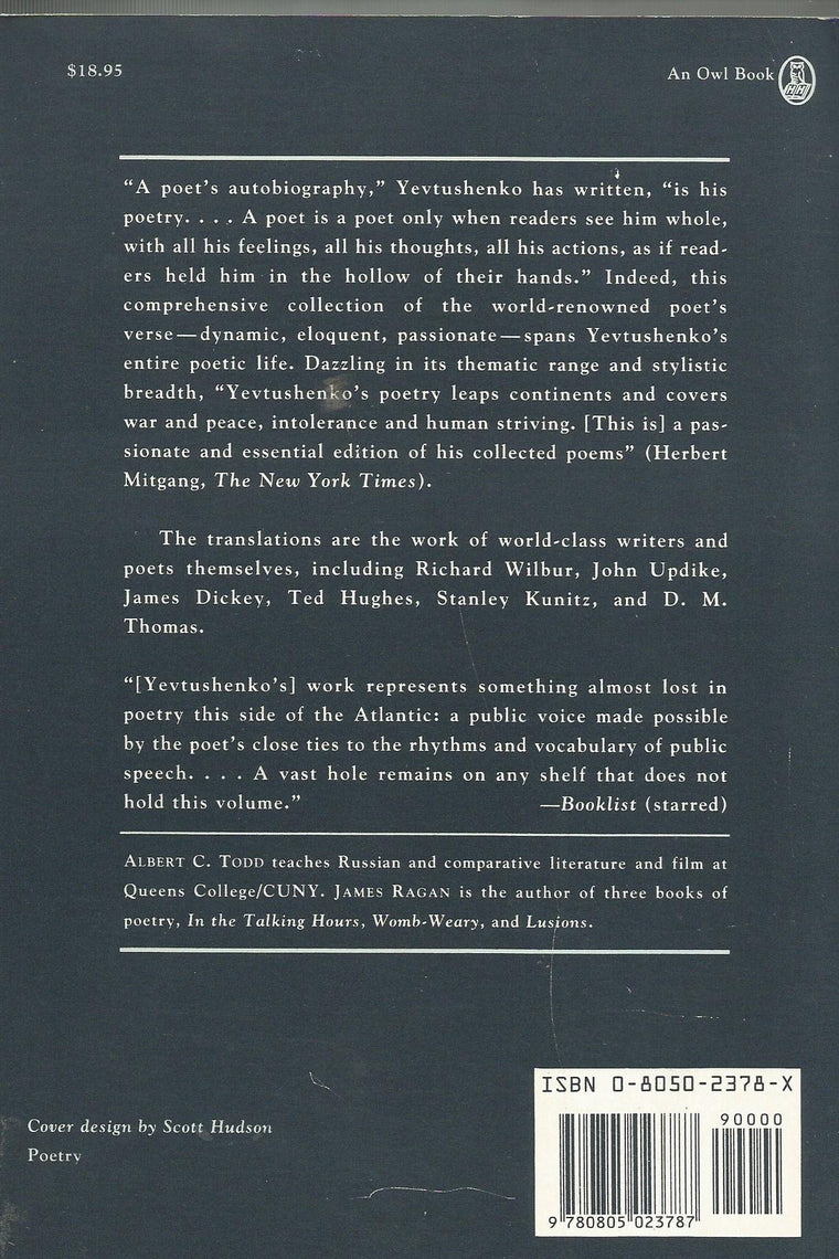 The Collected Poems, 1952-1990: Yevgeny Yevtushenko — back cover