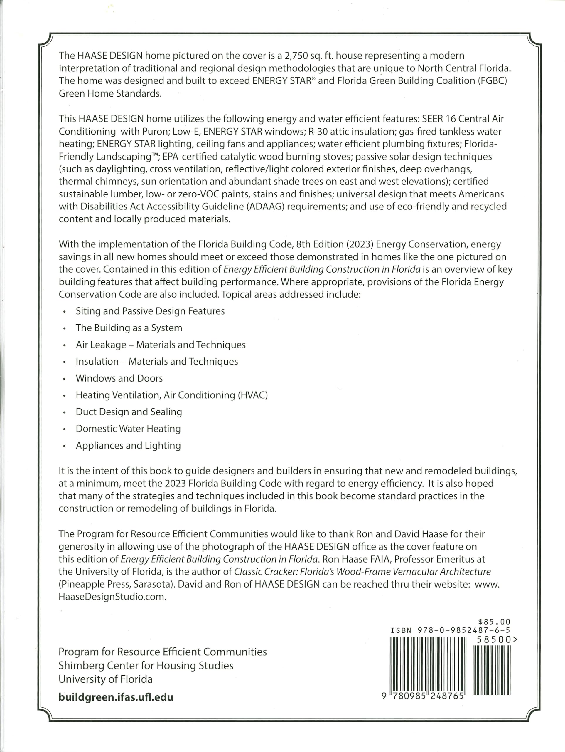 Energy Efficient Building Construction in Florida 11th Edition
