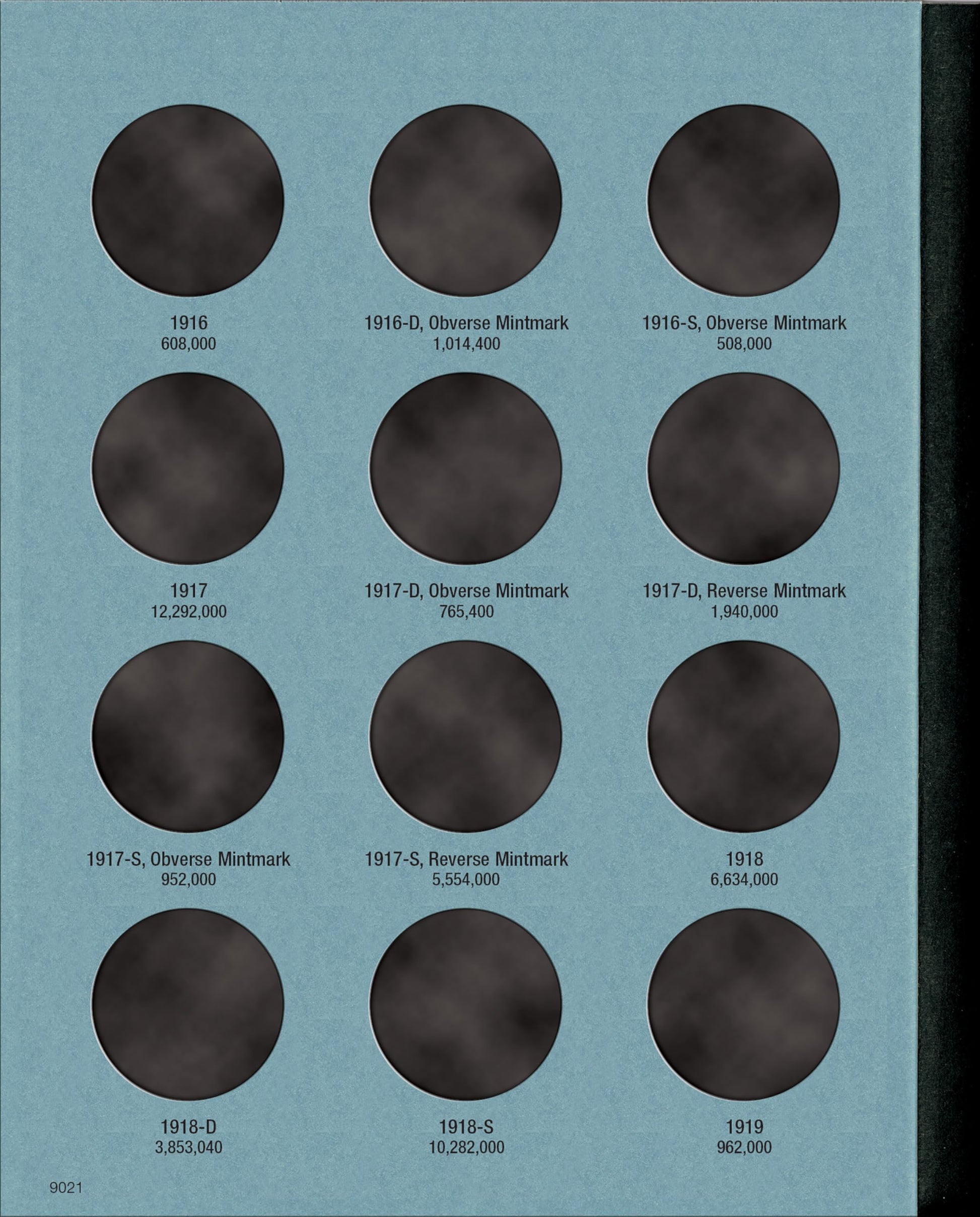 Official Whitman Coin Folder - Liberty Walking Half Dollars Collection #1: 1916-1936 (Liberty Walking, 1916-36)