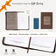 Classic Faux Leather Journal A Man's Heart Proverbs 16:9 Bible Verse Brown Inspirational Notebook, Lined Pages w/Scripture, Ribbon Marker, Zipper Closure