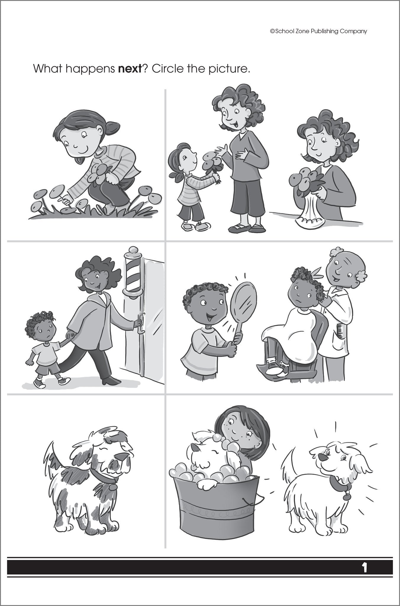School Zone Get Ready to Read Workbook: 48 Pages, Kindergarten, 1st Grade, Alphabet, Letter-Sound Recognition, Beginner Reading, Sequencing, Matching, Ages 5 to 7 (Little Get Ready! Book Series)