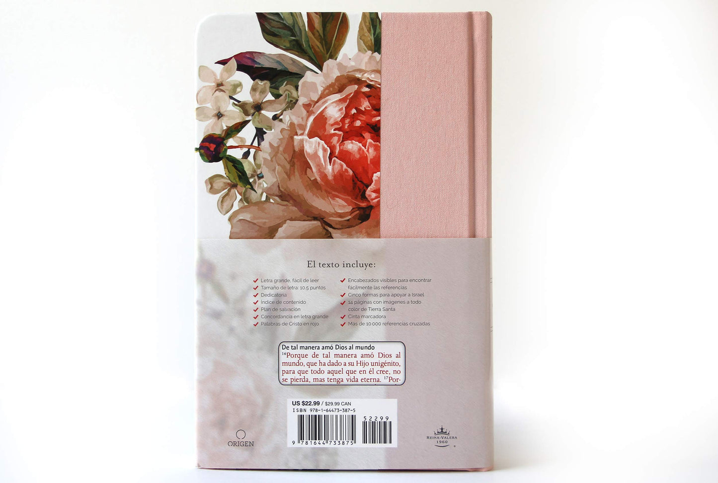 Biblia Reina Valera 1960 letra grande. Tapa Dura, Tela rosada con flores, tama?o manual / Bible RVR 1960. Handy Size, Large Print, Hardcover, Pink (Spanish Edition)