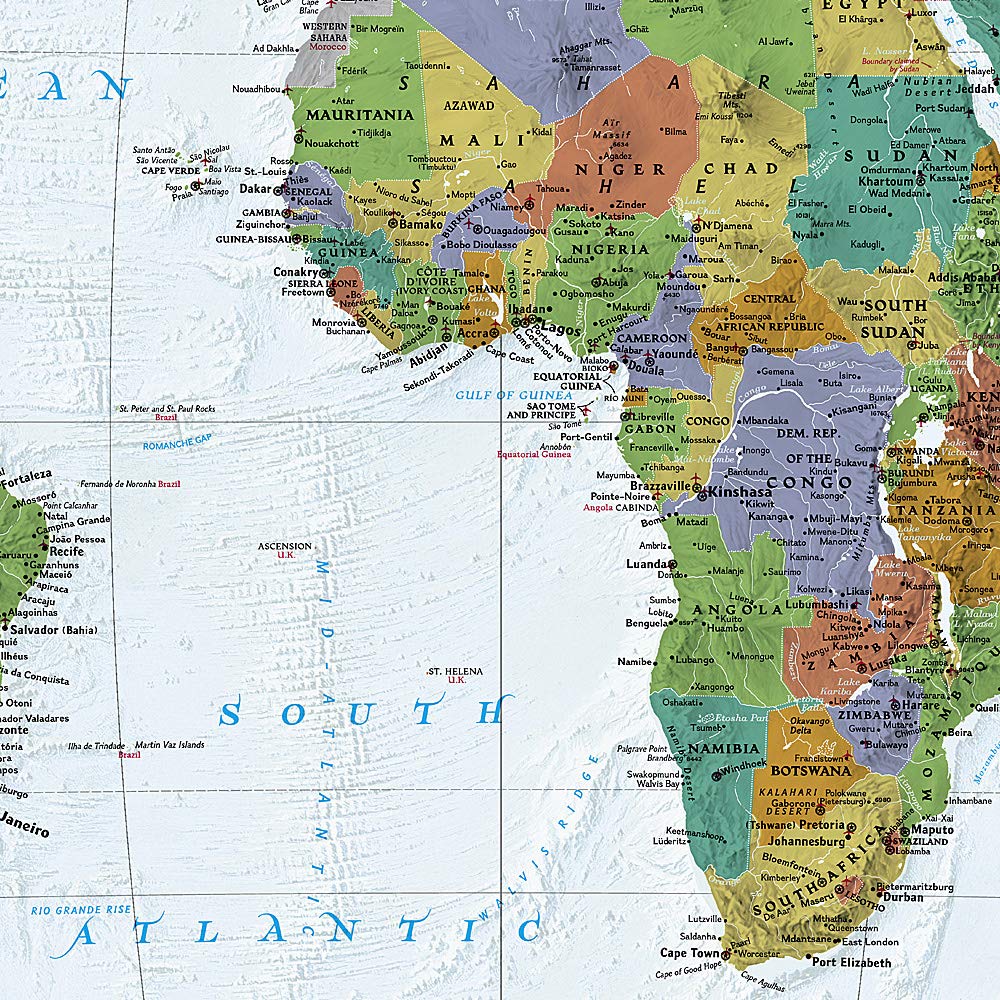 National Geographic World Wall Map - Decorator - Laminated (Enlarged: 73 x 48 in) (National Geographic Reference Map)