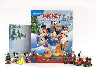 Disney Mickey's Christmas My Busy Books - Storybook, 10 figurines, playmat