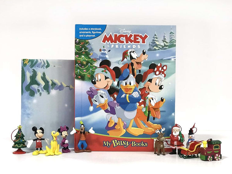 Disney Mickey's Christmas My Busy Books - Storybook, 10 figurines, playmat