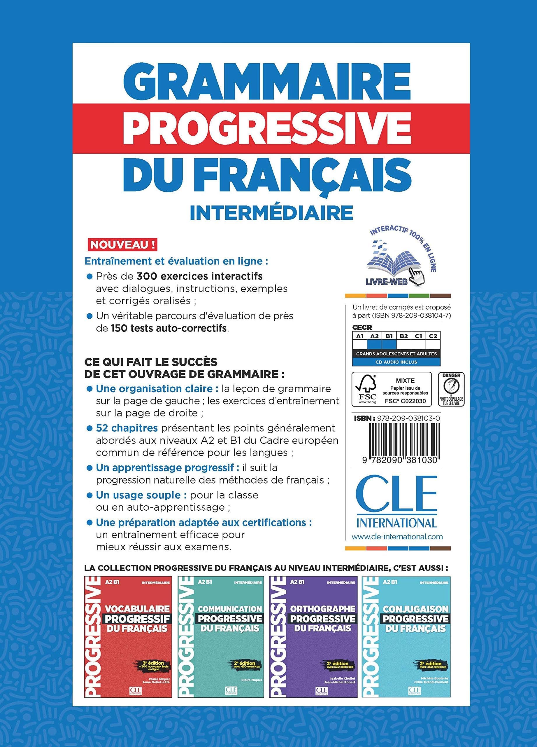 Grammaire progressive du francais - Nouvelle edition: Livre intermediaire (French Edition)