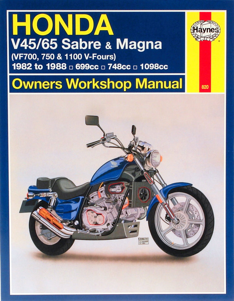 Honda V45/65 Sabre & Magna (VF700m 750 & 1100 V-Fours) 1982 to 1988: Owners' Workshop Manual