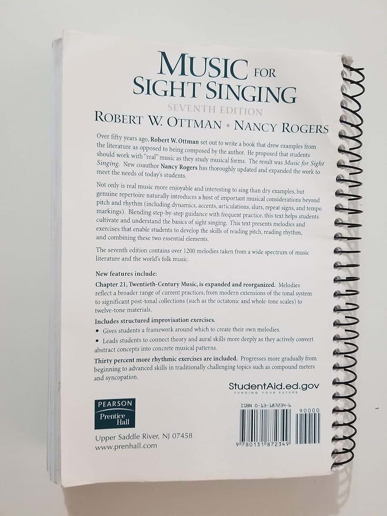 Music for Sight Singing (7th Edition) by Robert W. Ottman