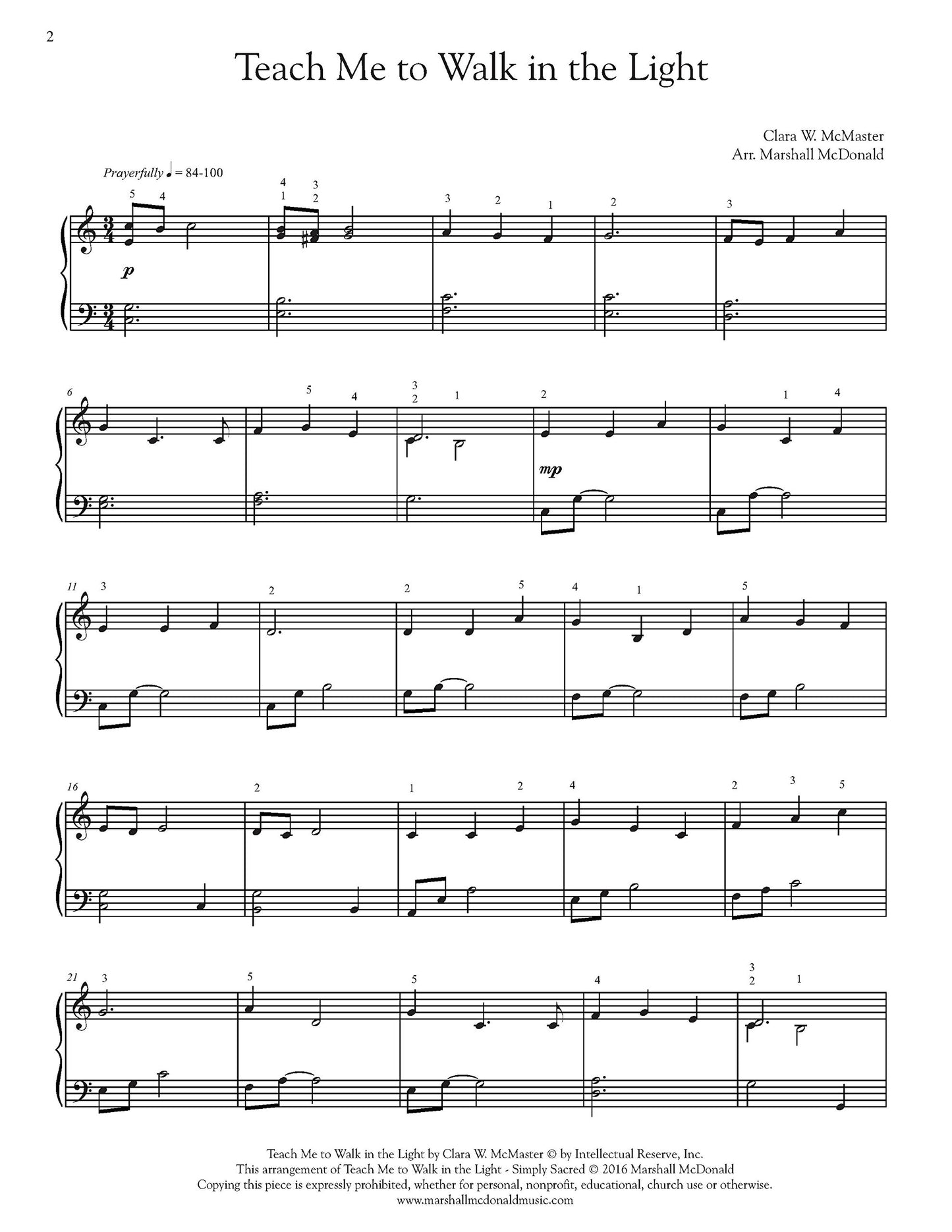 Simply Sacred: Piano Solos for the Aspiring Pianist (Late Beginner/Early Intermediate)