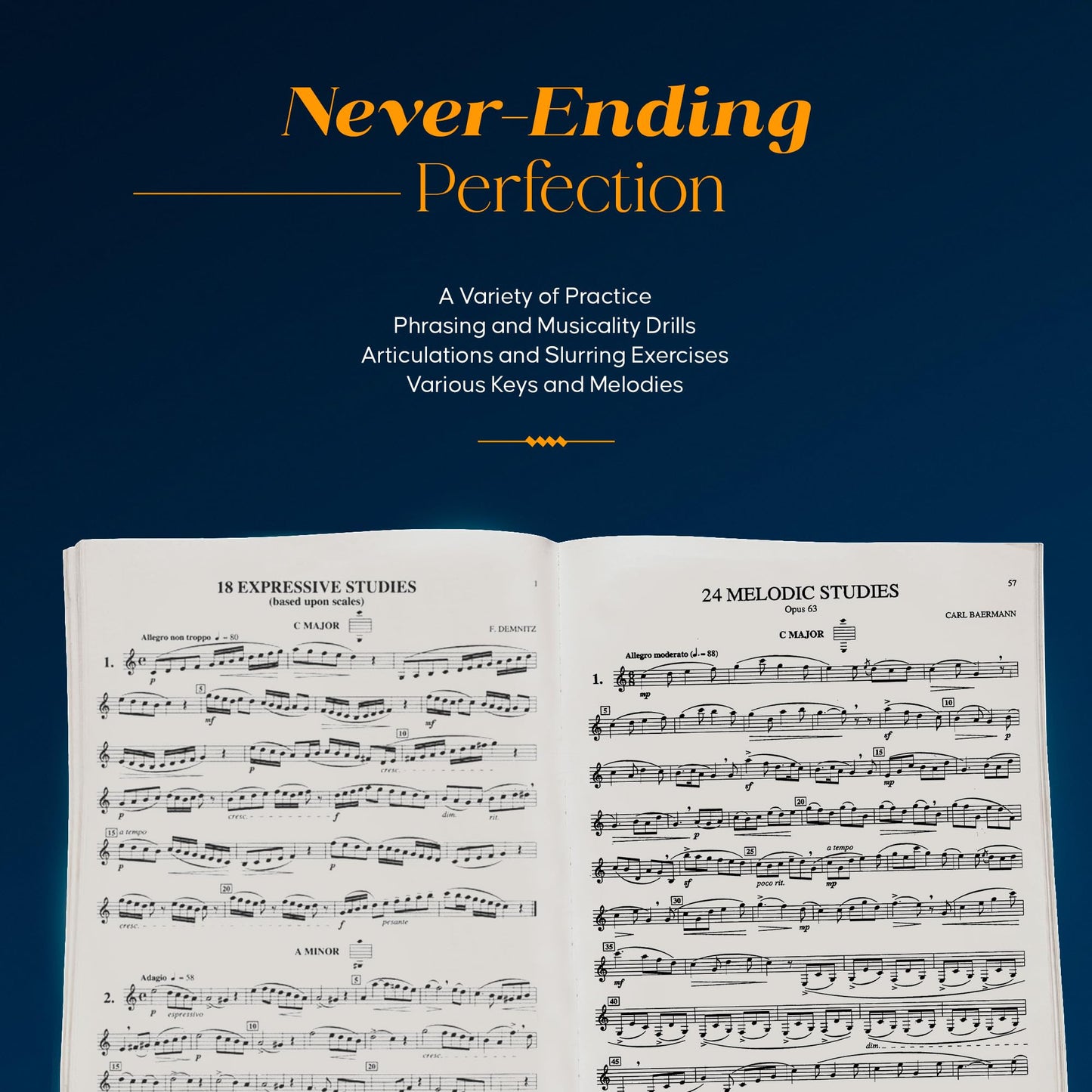 Melodious and Progressive Studies, Book 1, for Clarinet (B448)