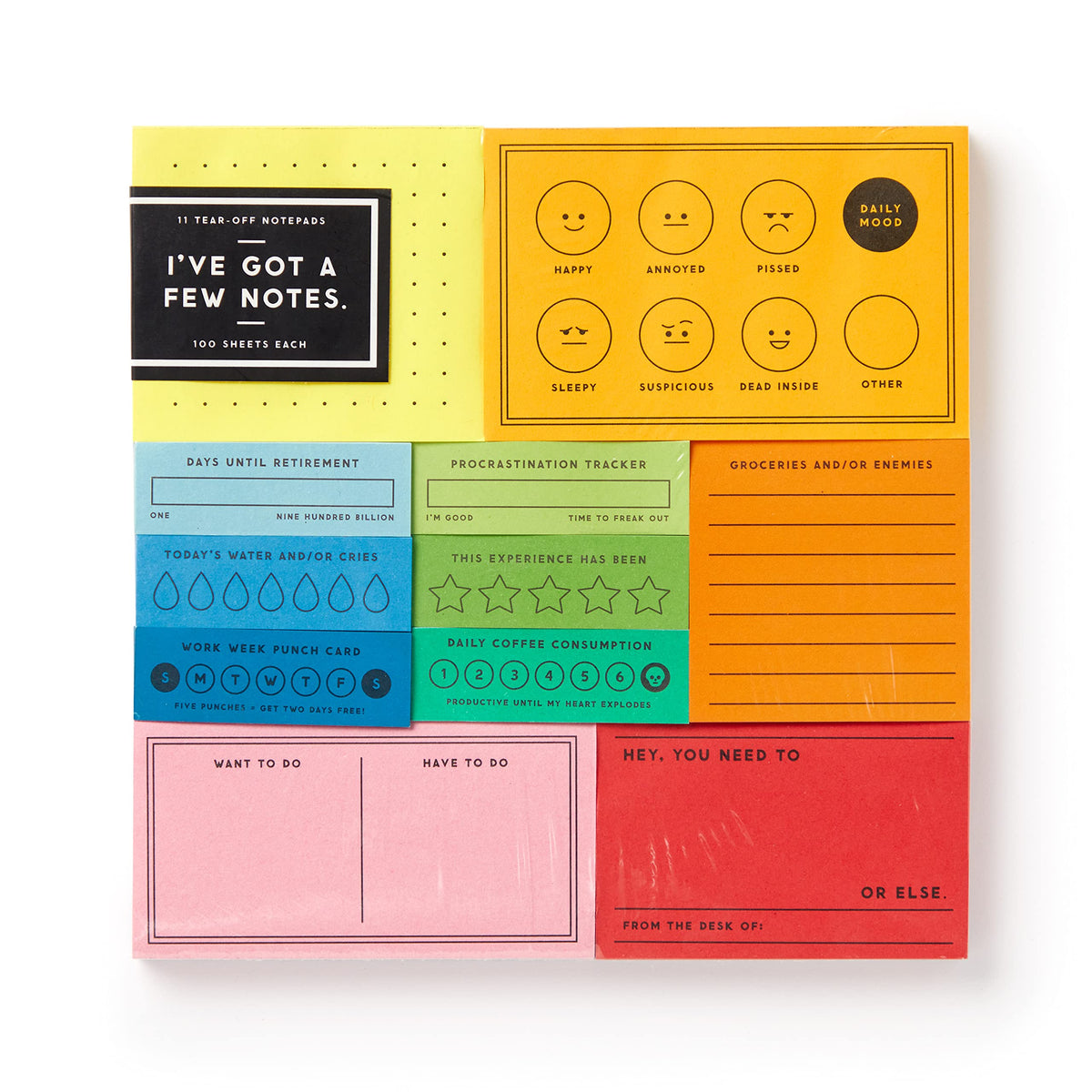 Brass Monkey I?ve Got A Few Notes - Vintage Inspired Tear Off Notepad Set With 11 Separate Task Pads
