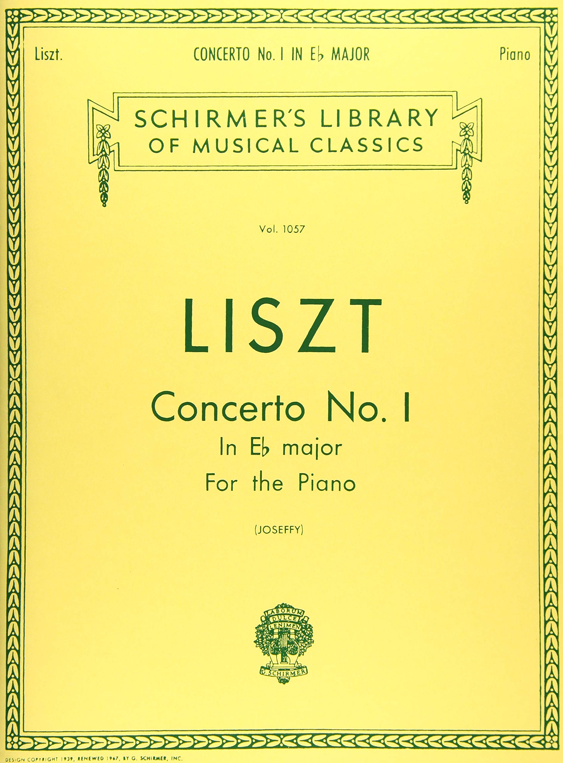 Concerto No. 1 in Eb: Schirmer Library of Classics Volume 1057 National Federation of Music Clubs 2024-2028 Piano Duets (Schirmer's Library of Musical Classics, 1057)